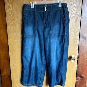 Seven7 Med/Dark Blue Wide Leg Jeans Size 8